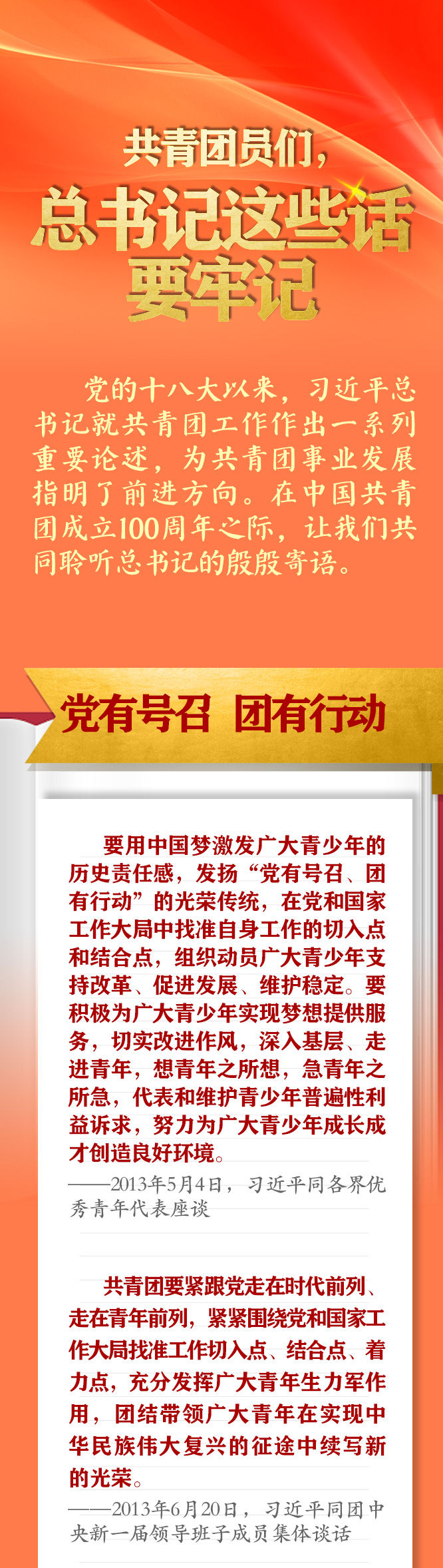 手繪長(zhǎng)卷 | 共青團(tuán)員們，總書記這些話要牢記