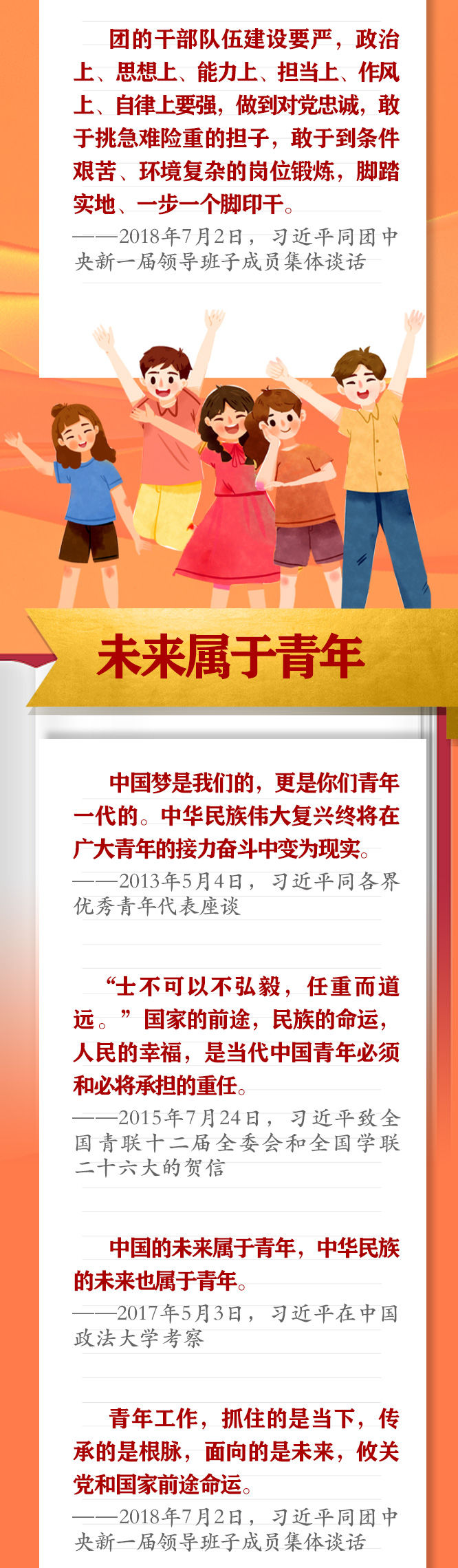 手繪長(zhǎng)卷 | 共青團(tuán)員們，總書記這些話要牢記