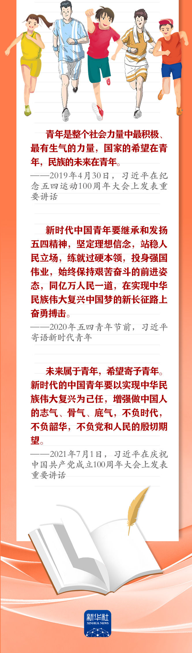 手繪長(zhǎng)卷 | 共青團(tuán)員們，總書記這些話要牢記