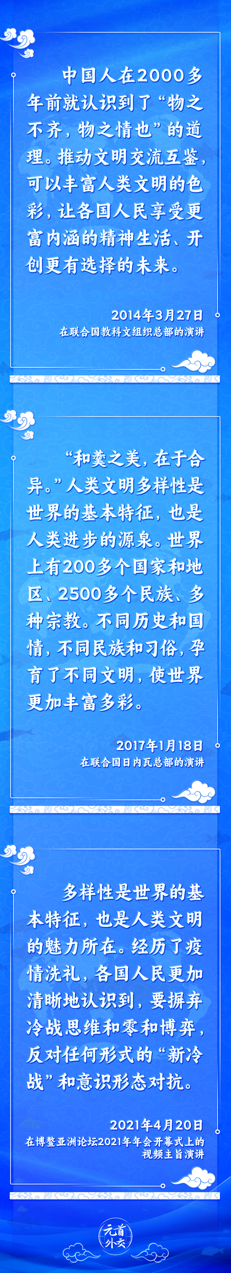 元首外交丨推動文明交流互鑒，習(xí)主席提出這些“中國主張”