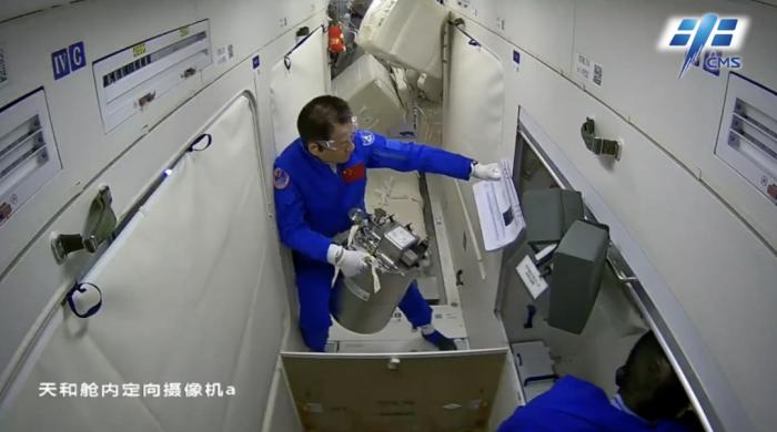 核心艙衛(wèi)生區(qū)。圖片來源：中國載人航天工程辦公室官方微信