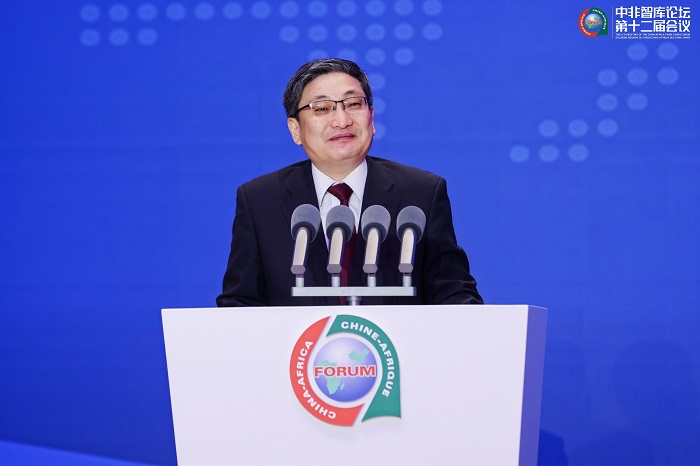 中國(guó)政府非洲事務(wù)特別代表劉豫錫在中非智庫(kù)論壇第十二屆會(huì)議開幕式上發(fā)表致辭。主辦方供圖