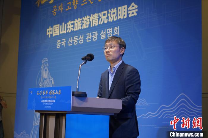 首爾市政府觀光體育局局長(zhǎng)金英渙致辭。　劉旭 攝