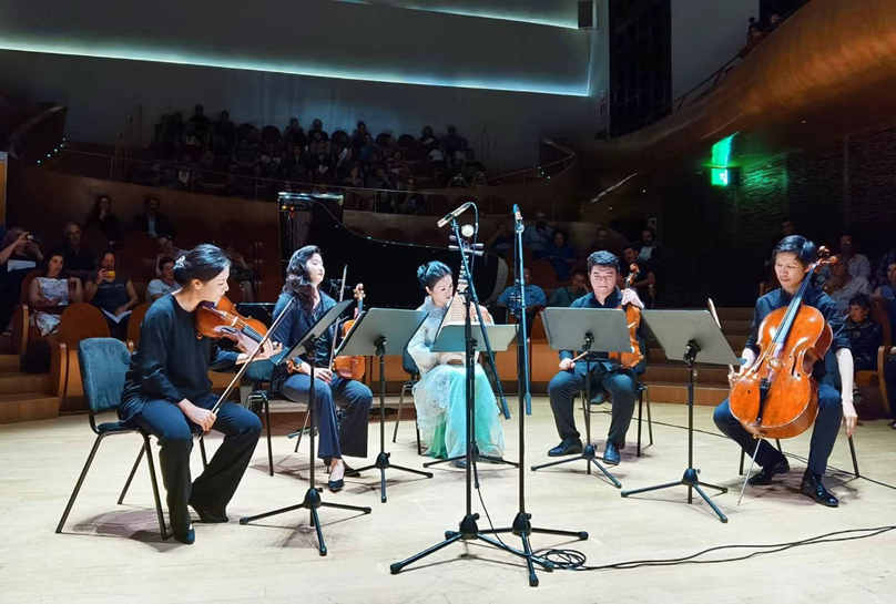 “古老文明的現(xiàn)代回聲——中國(guó)當(dāng)代作曲家室內(nèi)樂作品音樂會(huì)”在意大利舉行。中國(guó)駐意大利使館供圖