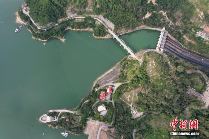 資料圖：俯瞰福建向金門供水工程水源地——泉州山美水庫。王東明 攝