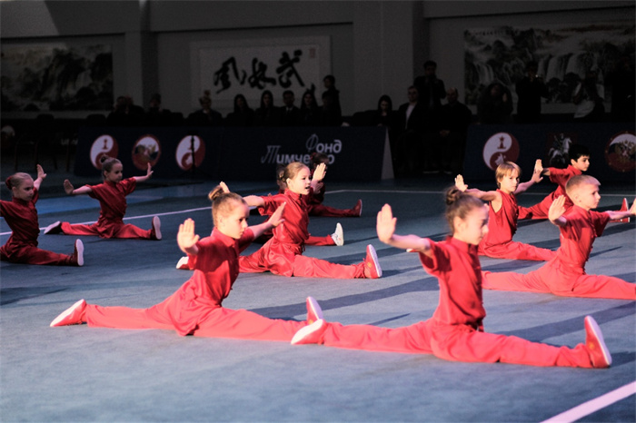 俄羅斯青少年在開幕式上進(jìn)行武術(shù)表演。駐俄羅斯大使館供圖