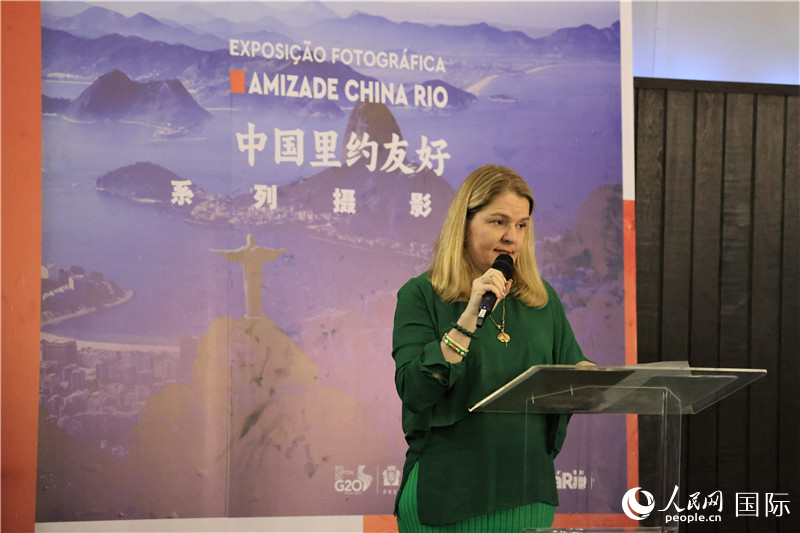 巴西中國創(chuàng)新經(jīng)濟(jì)研究院主席克勞迪婭·亞努齊在活動(dòng)中致辭。人民網(wǎng)記者 時(shí)元皓攝