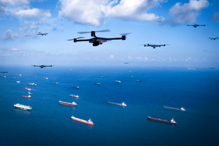 圖為智能無人系統未來在海洋上的模擬應用場景。挑戰(zhàn)賽主辦方供圖