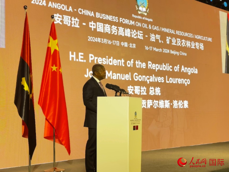 安哥拉總統(tǒng)若昂·曼努埃爾·貢薩爾維斯·洛倫索。人民網(wǎng)記者 張榮攝