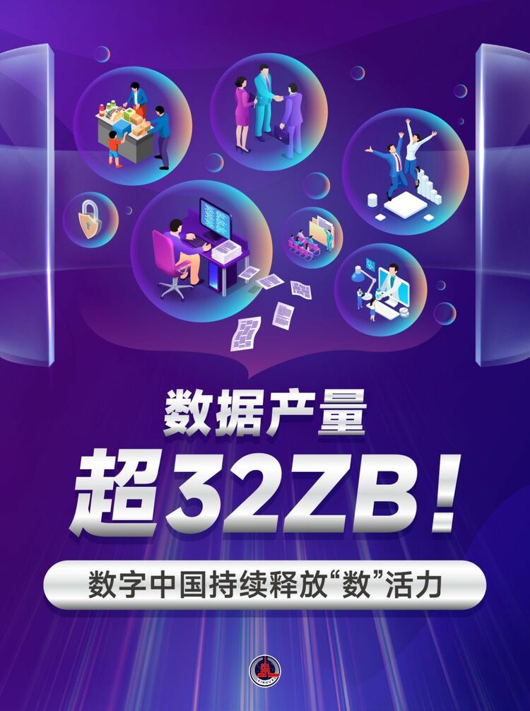 新華鮮報(bào)｜數(shù)據(jù)產(chǎn)量超32ZB！數(shù)字中國持續(xù)釋放“數(shù)”活力