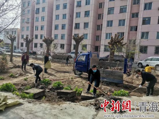 圖為尖扎干部職工生態(tài)建設和環(huán)境保護現(xiàn)場。尖宣 供圖