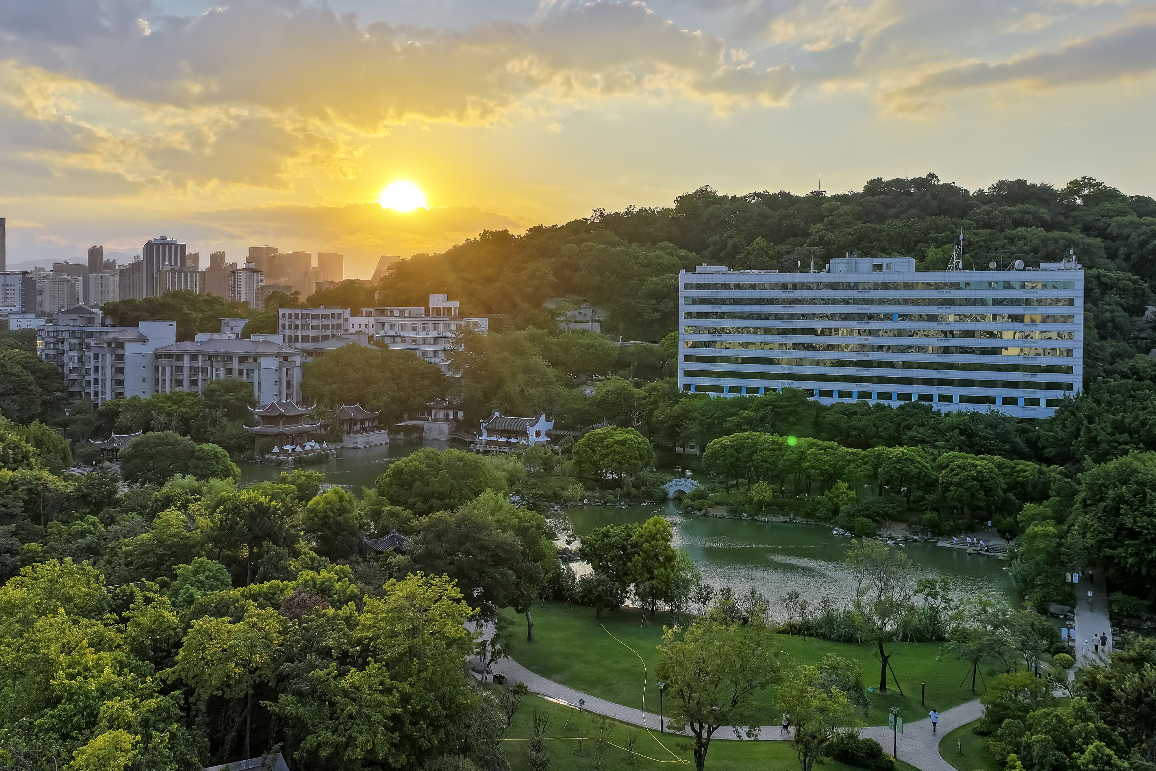 2024年7月17日，福州市鼓樓區(qū)黎明湖生態(tài)濕地公園。