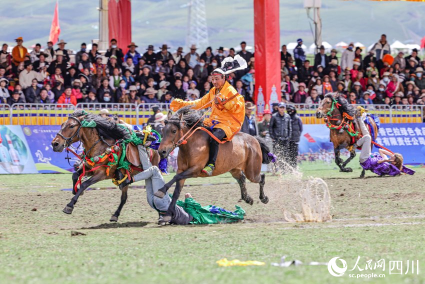 馬術(shù)表演現(xiàn)場。洛絨尼瑪攝