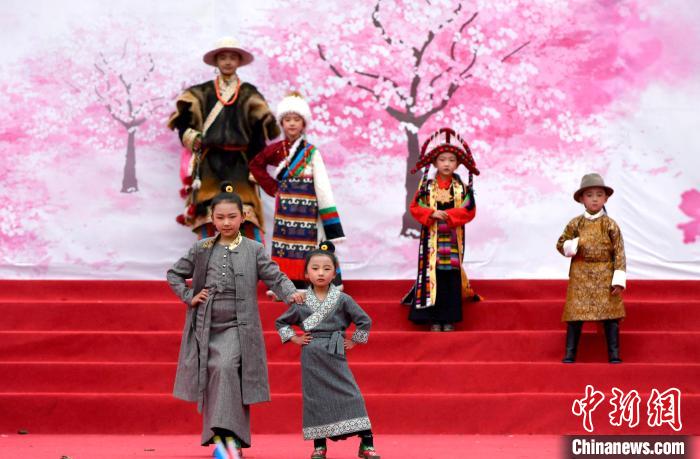 3月28日，西藏林芝第二十屆桃花旅游文化節(jié)開幕式上的文藝表演。　李林 攝